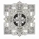 jerusalem cross tattoo design idea