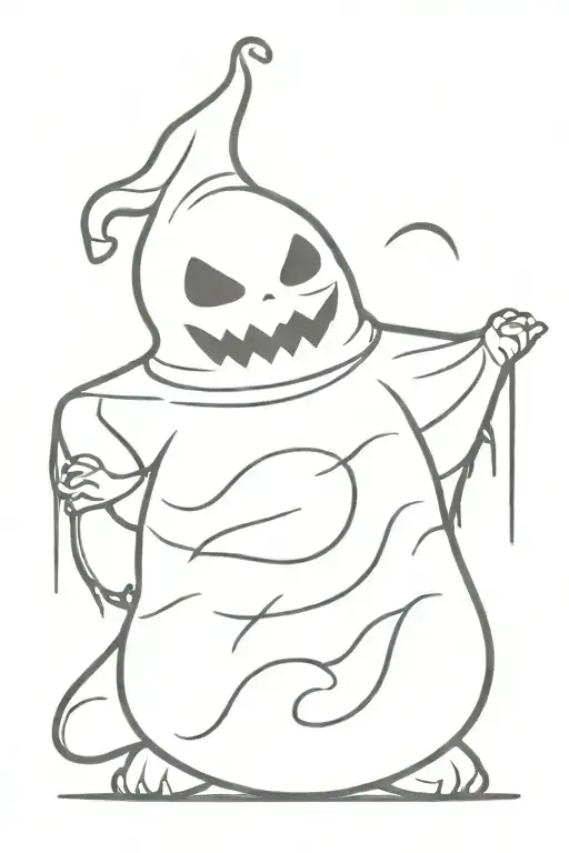 oogie boogie dice rolling tattoo design idea