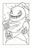 oogie boogie with dice tattoo design idea