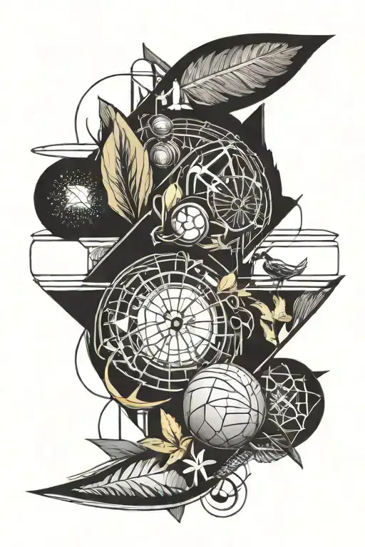 sports, food and travel tattoo tattoo design idea