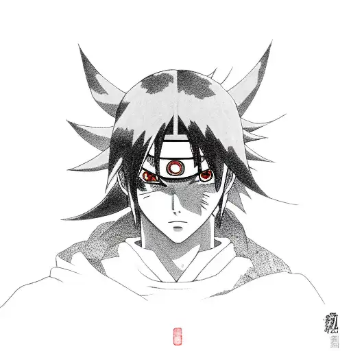 uchiha itachi shoulder tattoo design idea