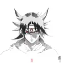 uchiha itachi shoulder tattoo design idea