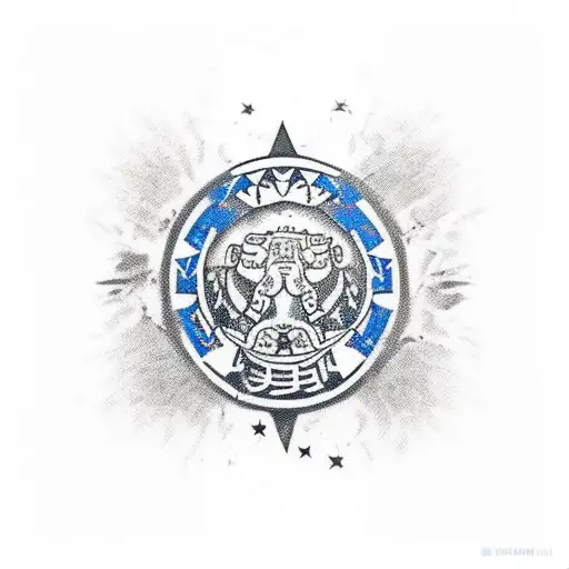 Gun m16 with Israeli flag on a dancing floor and a lion cub and the date 11.07.23 tattoo design idea