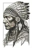 Native American  tattoo design idea