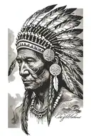 Native American  tattoo design idea