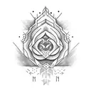 create a tattoo saying: Evolve or repeat,  by using the following :  Evolve:  The word “Evolve” is written in a watercol tattoo design idea