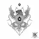 Davis/King family crest tattoo design idea