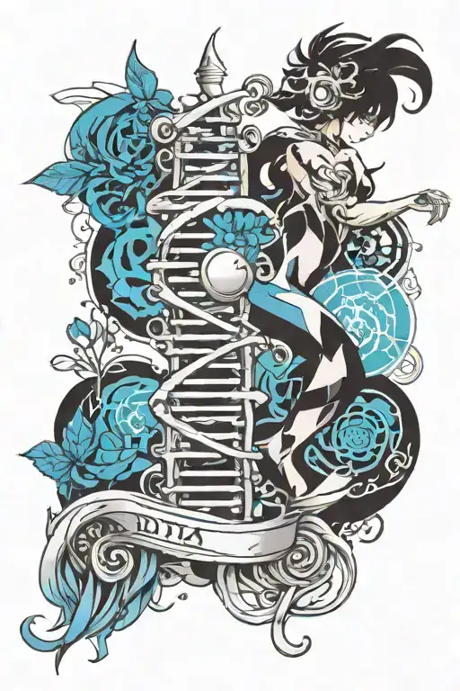 Royalty loyalty dna tattoo design idea