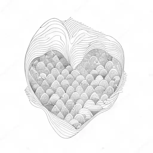Ocean Waves in the shape of heart tattoo design idea