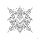 Ocean Waves in the shape of heart tattoo design idea