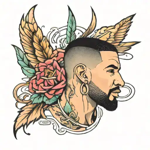 rapper drake tattoo design idea