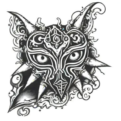 majora's mask tattoo design idea