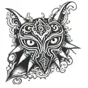 majora's mask tattoo design idea