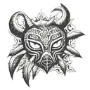 majora's mask tattoo design idea