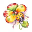 shamrock ladybug tattoo design idea