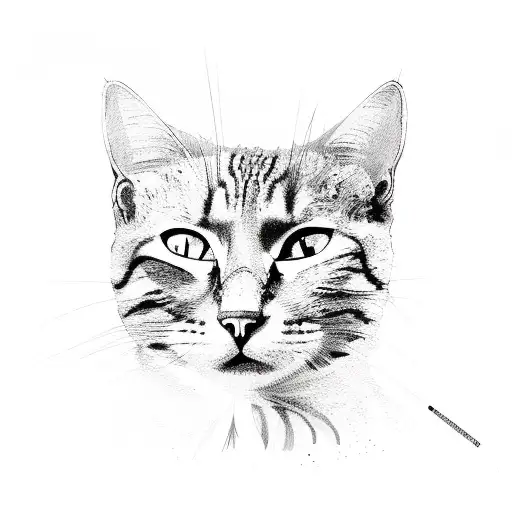 Road, dirty cat, time slips, young,  tattoo design idea