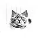 dirty cat  tattoo design idea