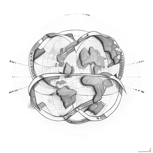 A film reel intertwined with a map, symbolizing your love for both movies and traveling tattoo design idea