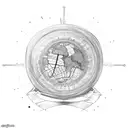 A film reel intertwined with a map, symbolizing your love for both movies and traveling tattoo design idea