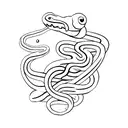 adam creation with snake tattoo design idea
