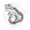 adam creation with snake tattoo design idea