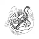adam creation with snake tattoo design idea