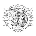 one hand adam creation and the other hand snake tattoo design idea