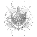 fearless competence as text with a creative element tattoo design idea