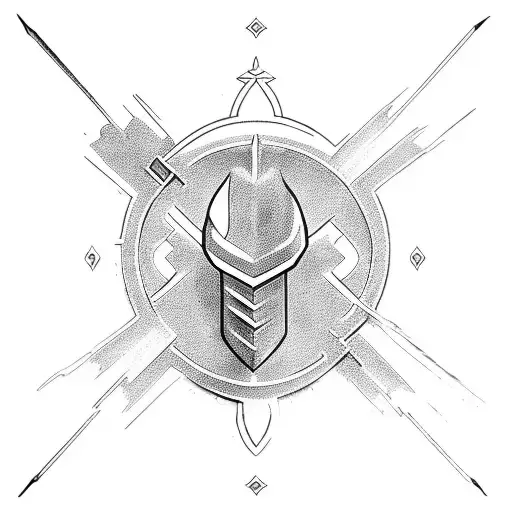 crusader mark tattoo design idea