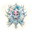 crazy motorcycle tattoo design idea