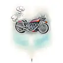 crazy motorcycle tattoo design idea