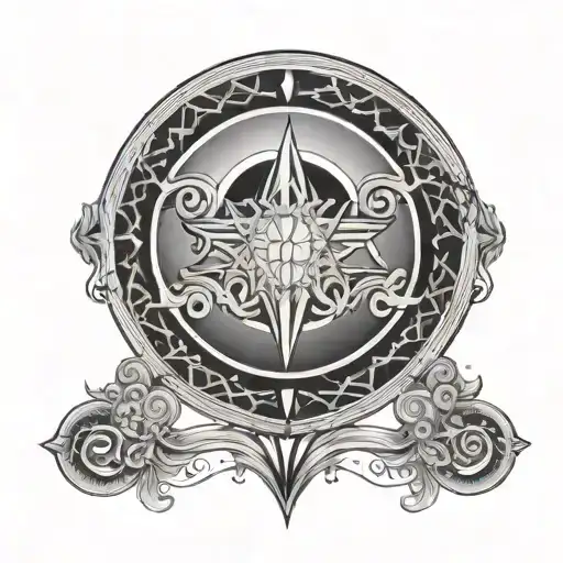 Borderline": A tattoo featuring a border or boundary line with psychedelic elements merging on either side, symbolizing  tattoo design idea