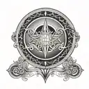 Borderline": A tattoo featuring a border or boundary line with psychedelic elements merging on either side, symbolizing  tattoo design idea