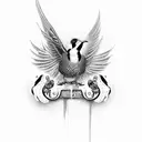 Collingwood magpie family tattoo design idea