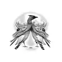 Collingwood magpie family tattoo design idea