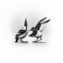 Collingwood magpie family tattoo design idea