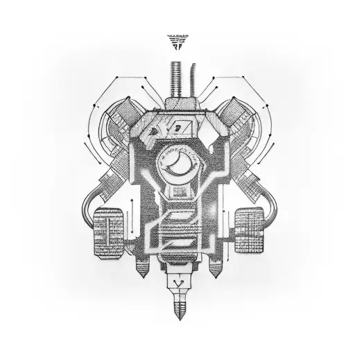 Electrical Transformer Machine tattoo design idea