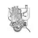 Electrical Transformer Machine tattoo design idea