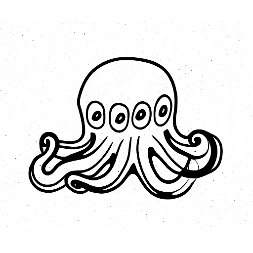 Two cute octopus  tattoo design idea