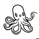 Two cute octopus  tattoo design idea