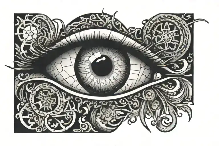 odins eye tattoo design idea