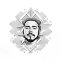 post malone tattoo design idea