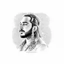 post malone tattoo design idea