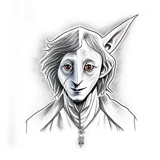 snape hogwart dobby patronus  tattoo design idea