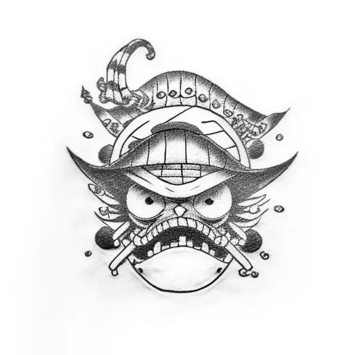 one piece luffy tattoo design idea