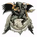 skydiver in Colorado mountains tattoo design idea