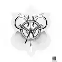 bow arrow tattoo design idea