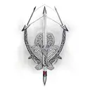 bow arrow tattoo design idea