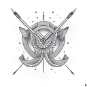 bow arrow tattoo design idea