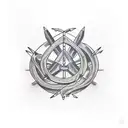 bow arrow tattoo design idea